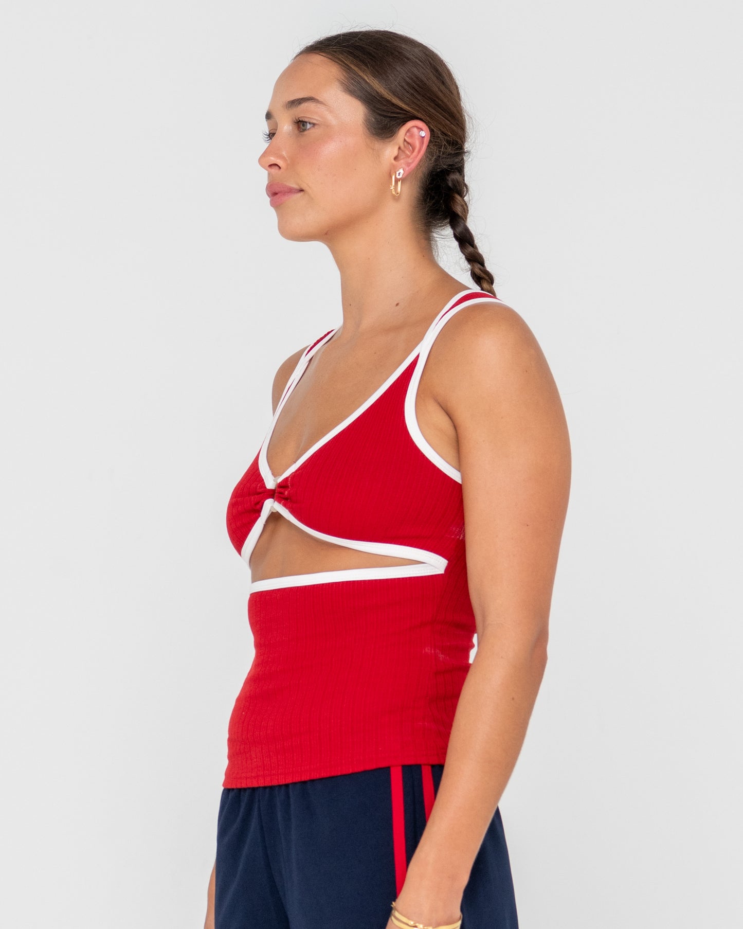 ASHLEY RIBBED FASHION TOP