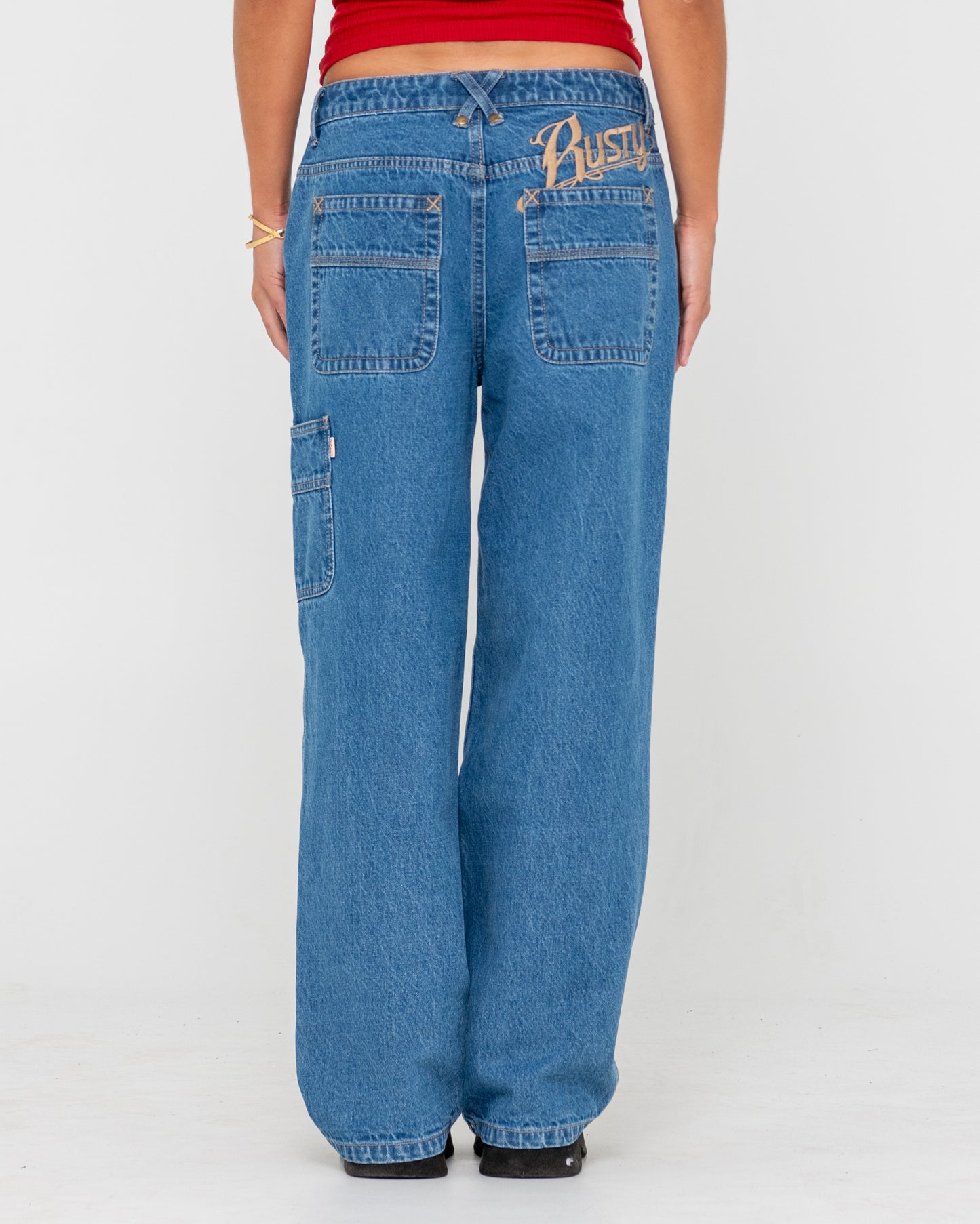 RISQUE BETHANY BAGGY LOW RISE DENIM JEAN