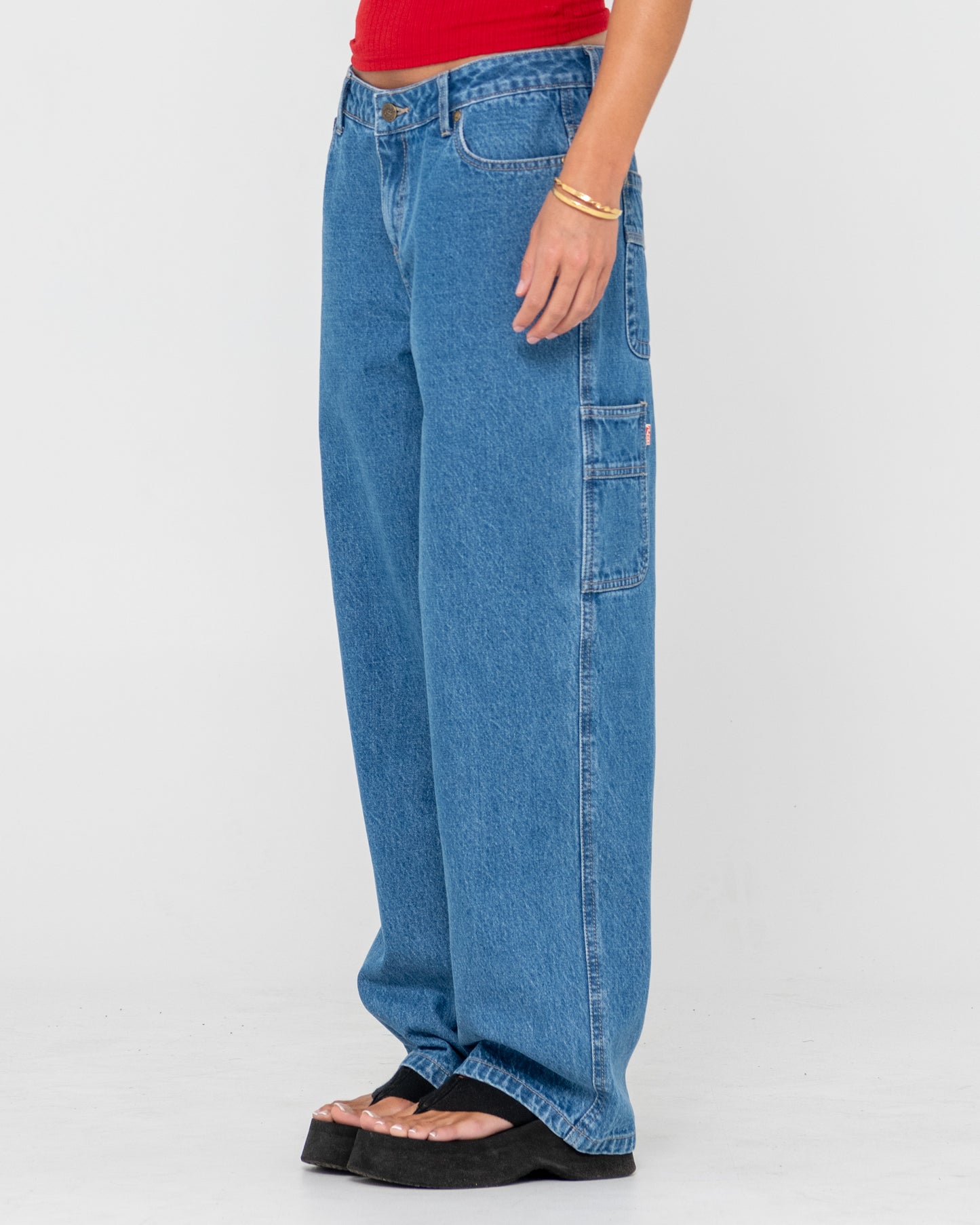 RISQUE BETHANY BAGGY LOW RISE DENIM JEAN
