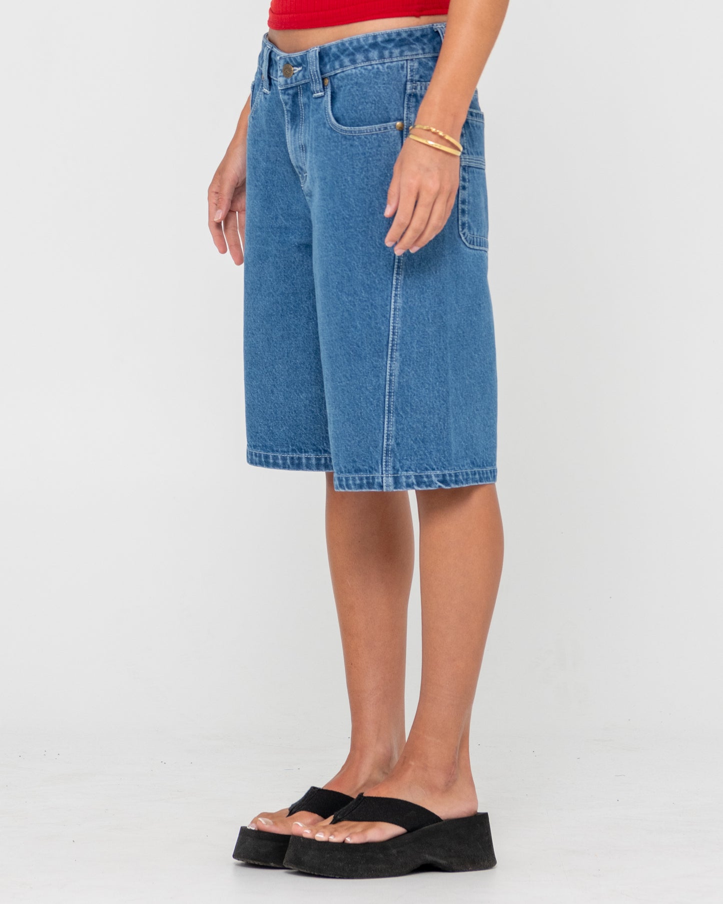 LEGLESS LOW RISE DENIM JORT