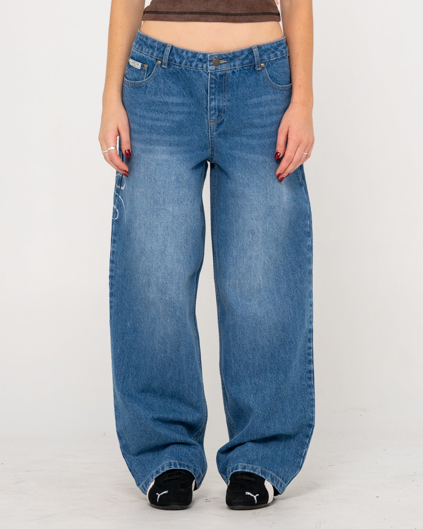 HE GHOSTED BETHANY BAGGY LOW RISE JEAN