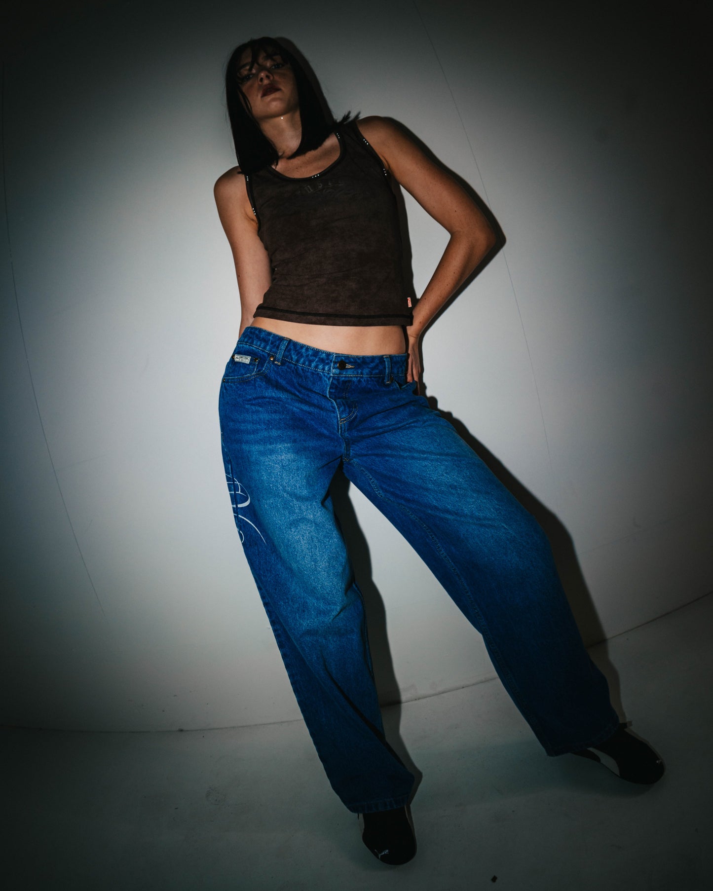 HE GHOSTED BETHANY BAGGY LOW RISE JEAN