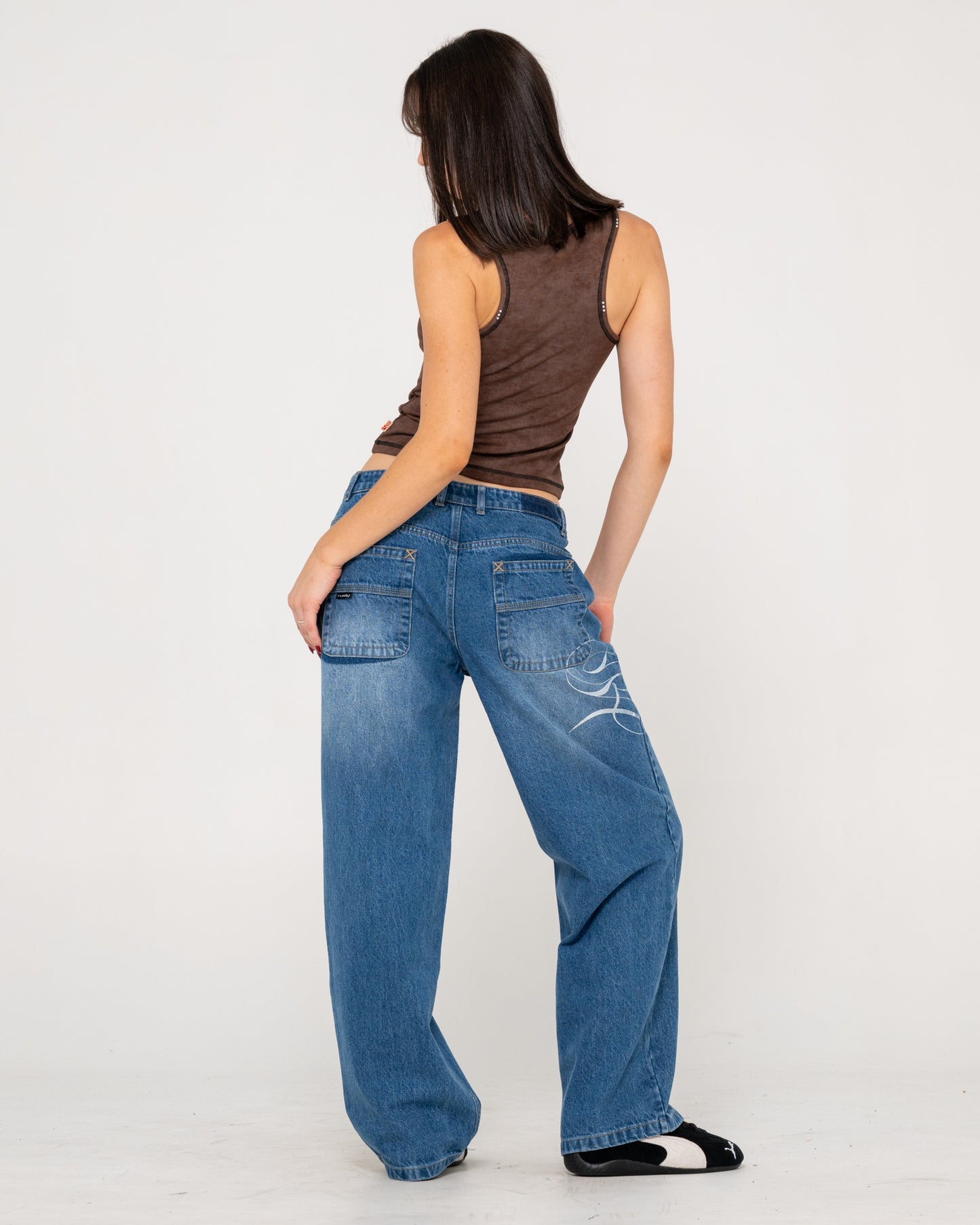 HE GHOSTED BETHANY BAGGY LOW RISE JEAN
