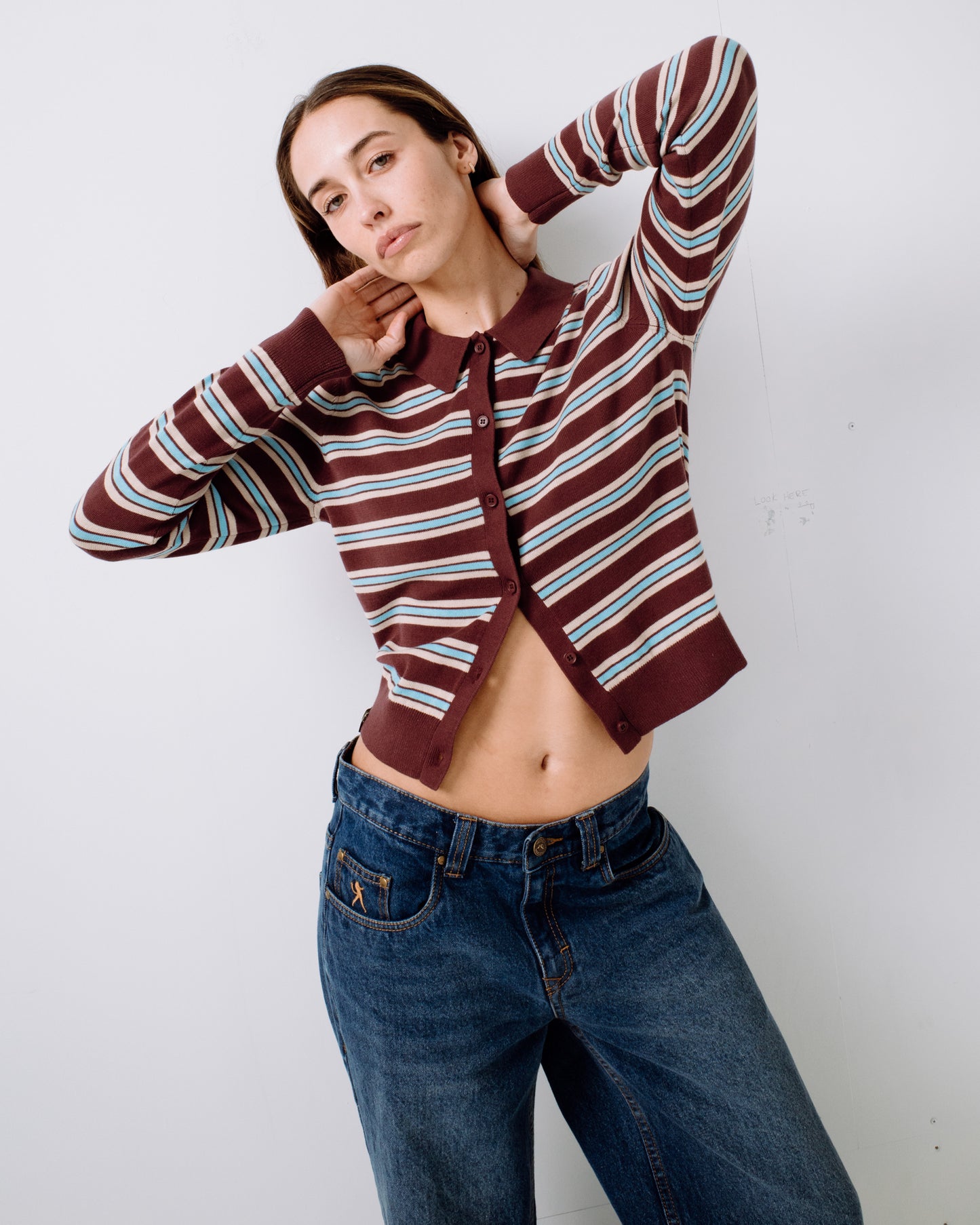 EXTRA CREDIT BUTTON UP CARDIGAN