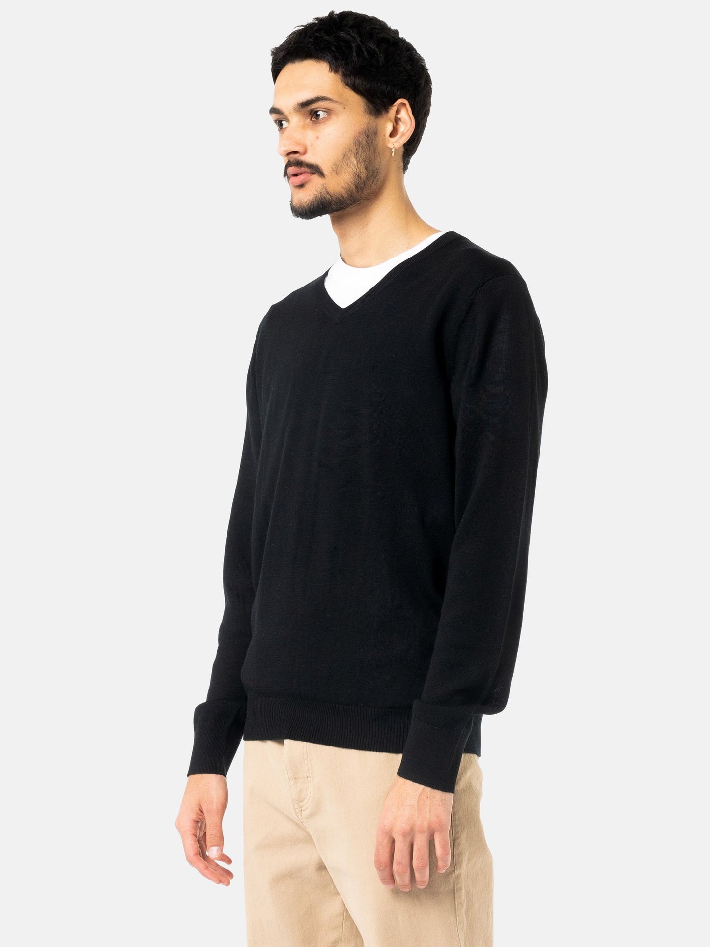 DRAPE V-NECK LAYERING KNIT