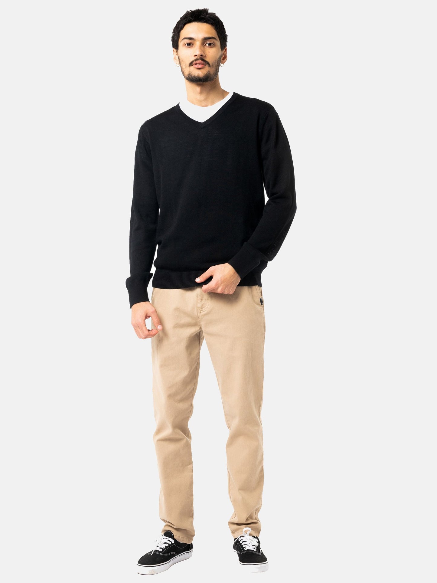 DRAPE V-NECK LAYERING KNIT