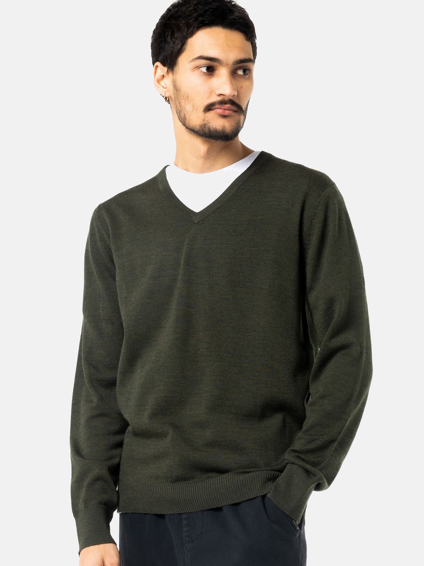 DRAPE V-NECK LAYERING KNIT