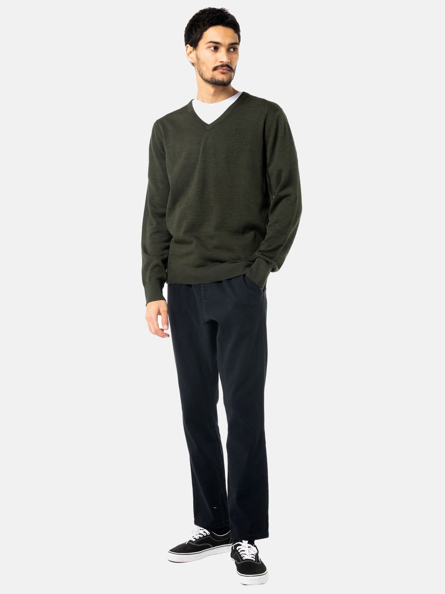 DRAPE V-NECK LAYERING KNIT