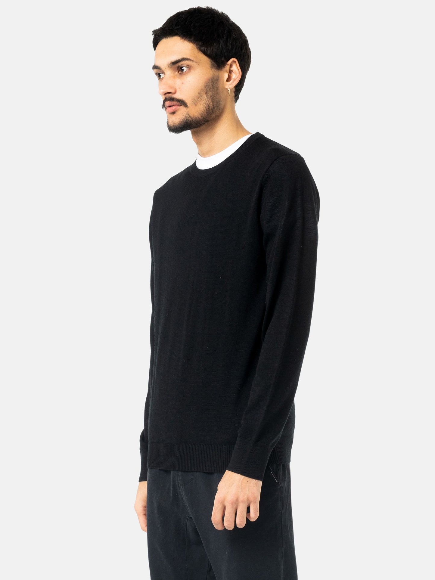 SLUNG CREW NECK LAYERING KNIT