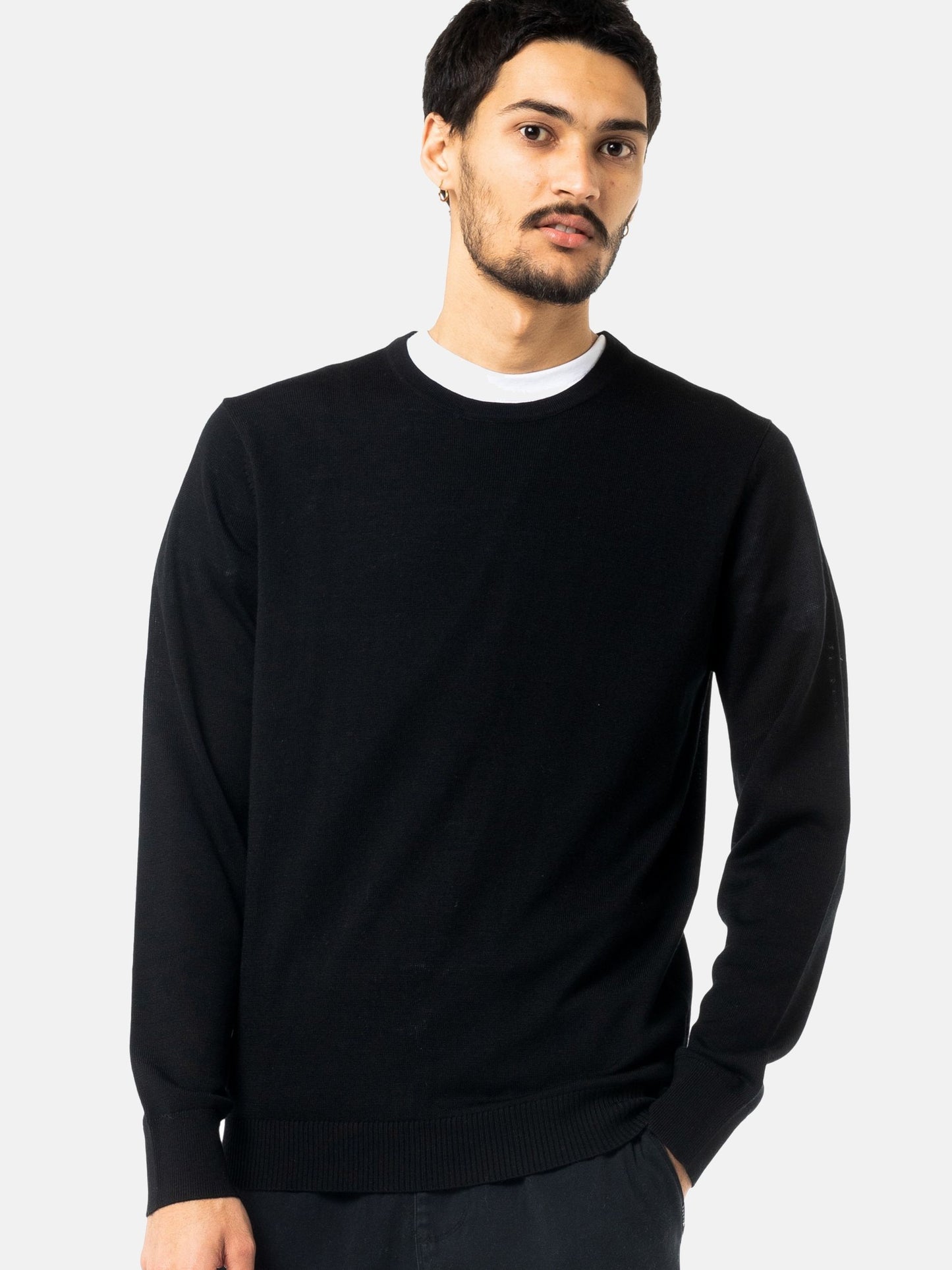SLUNG CREW NECK LAYERING KNIT