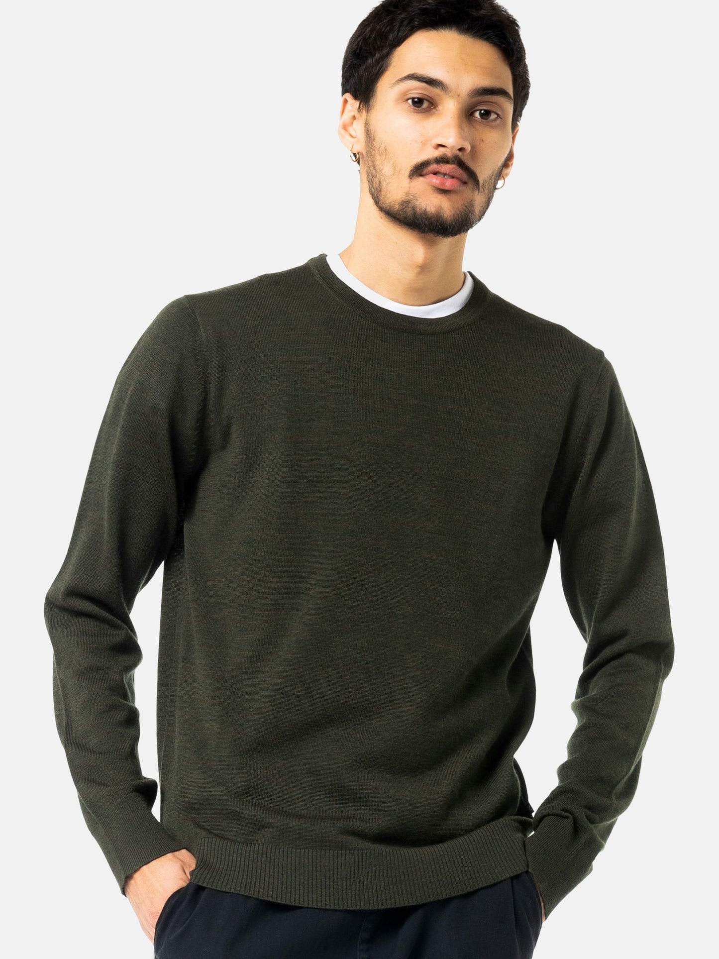 SLUNG CREW NECK LAYERING KNIT