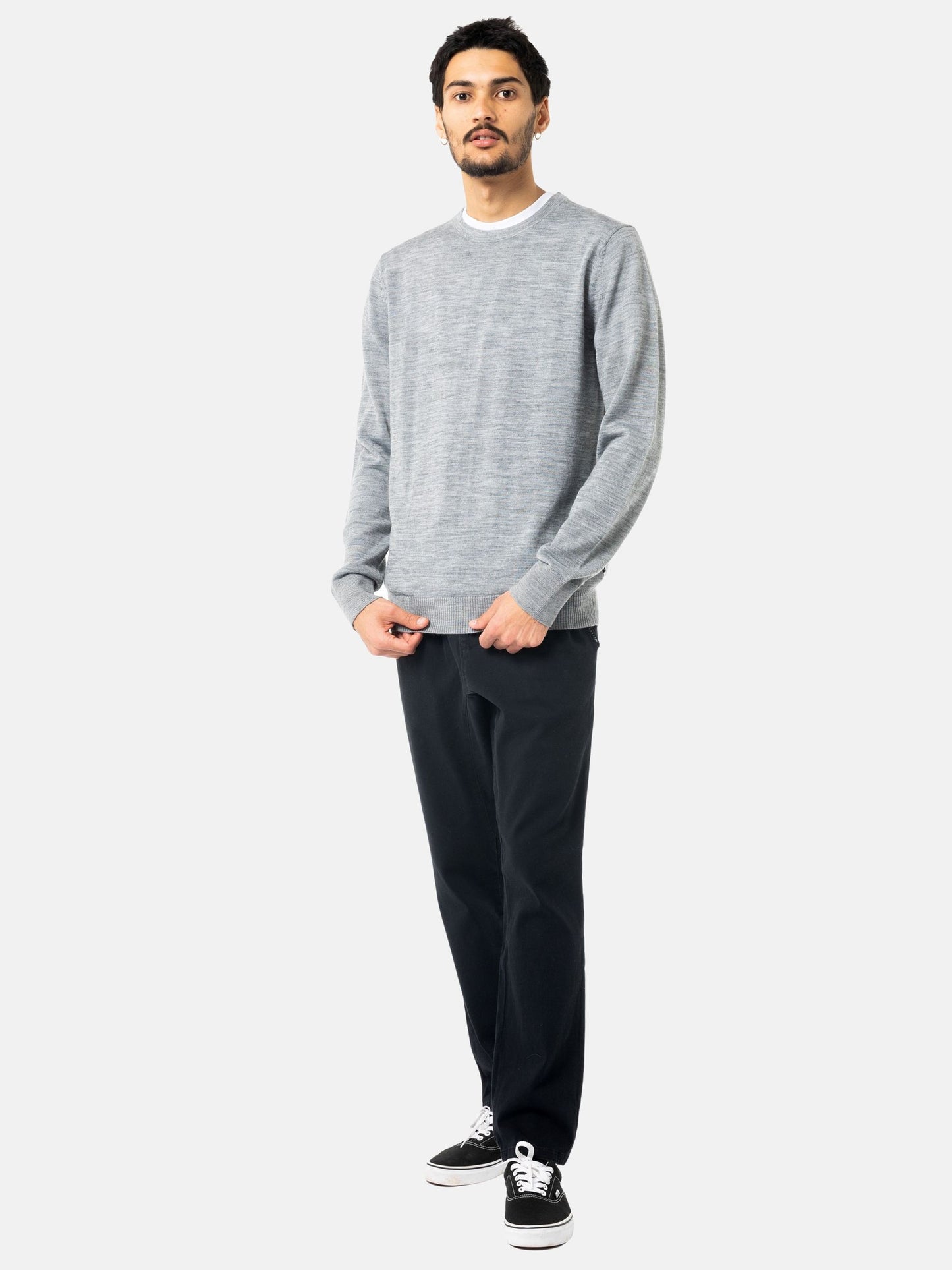SLUNG CREW NECK LAYERING KNIT