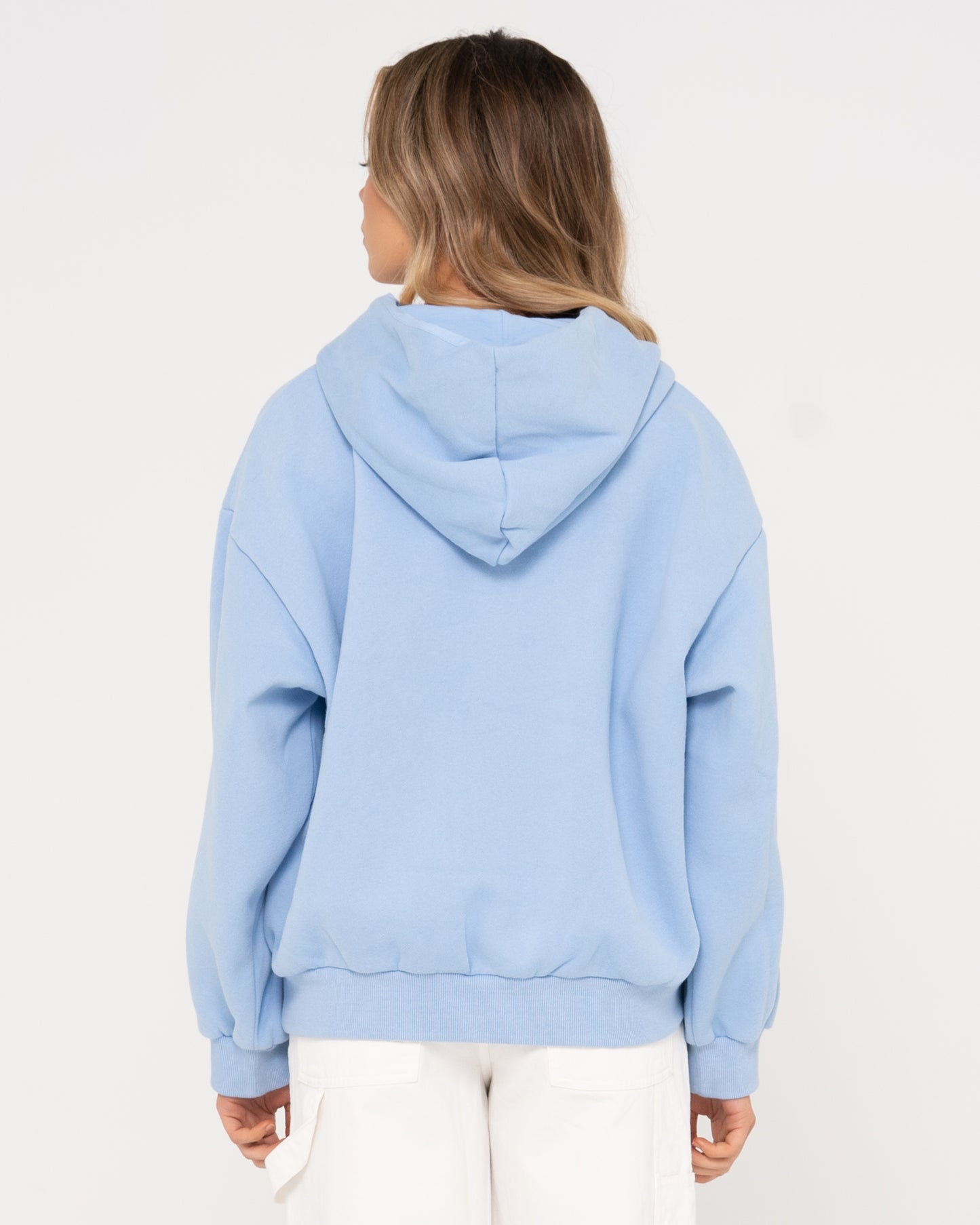 RUSTY SCRIPT OVERSIZE HOODED FLEECE