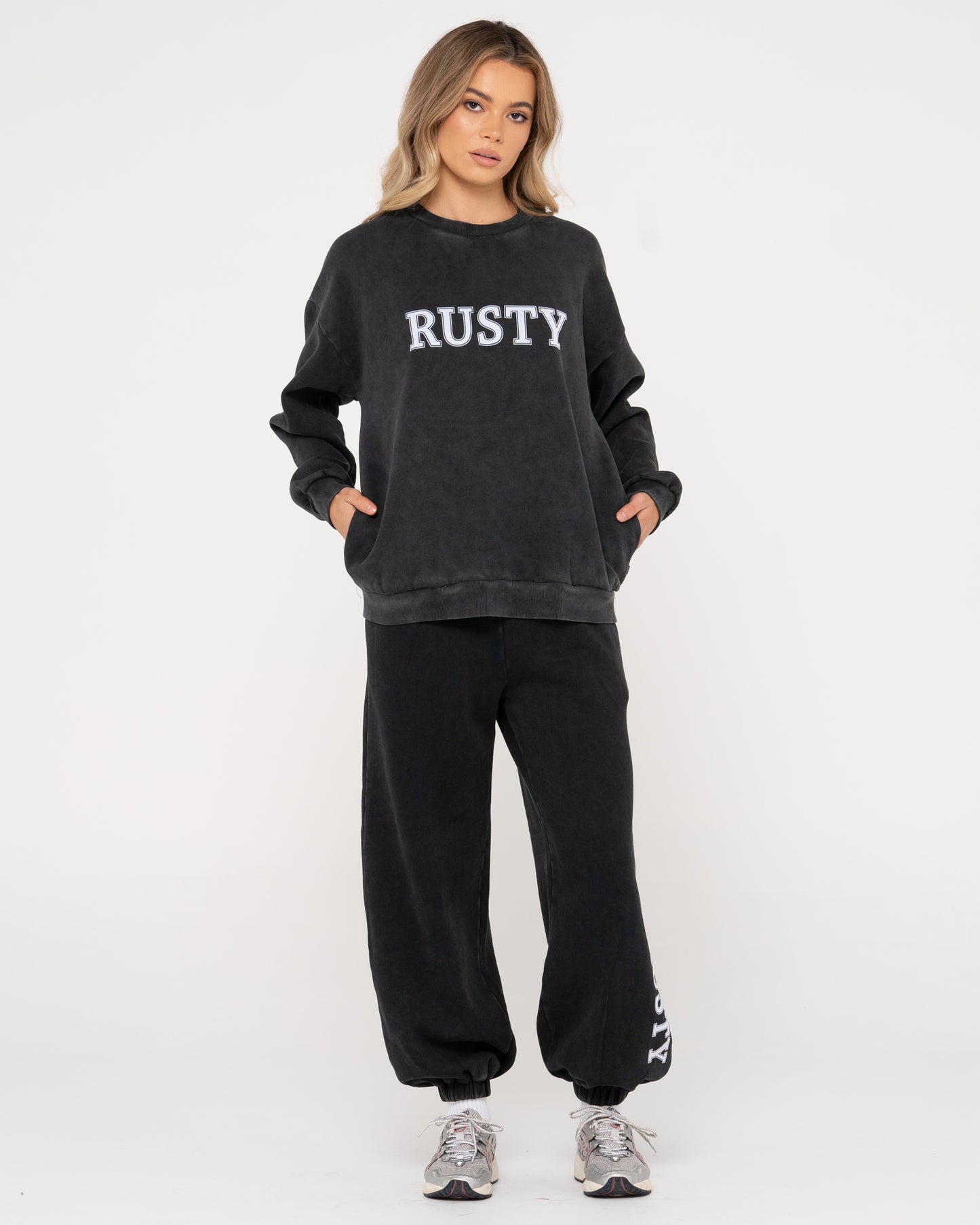 RUSTY OVERSIZE CREW FLEECE