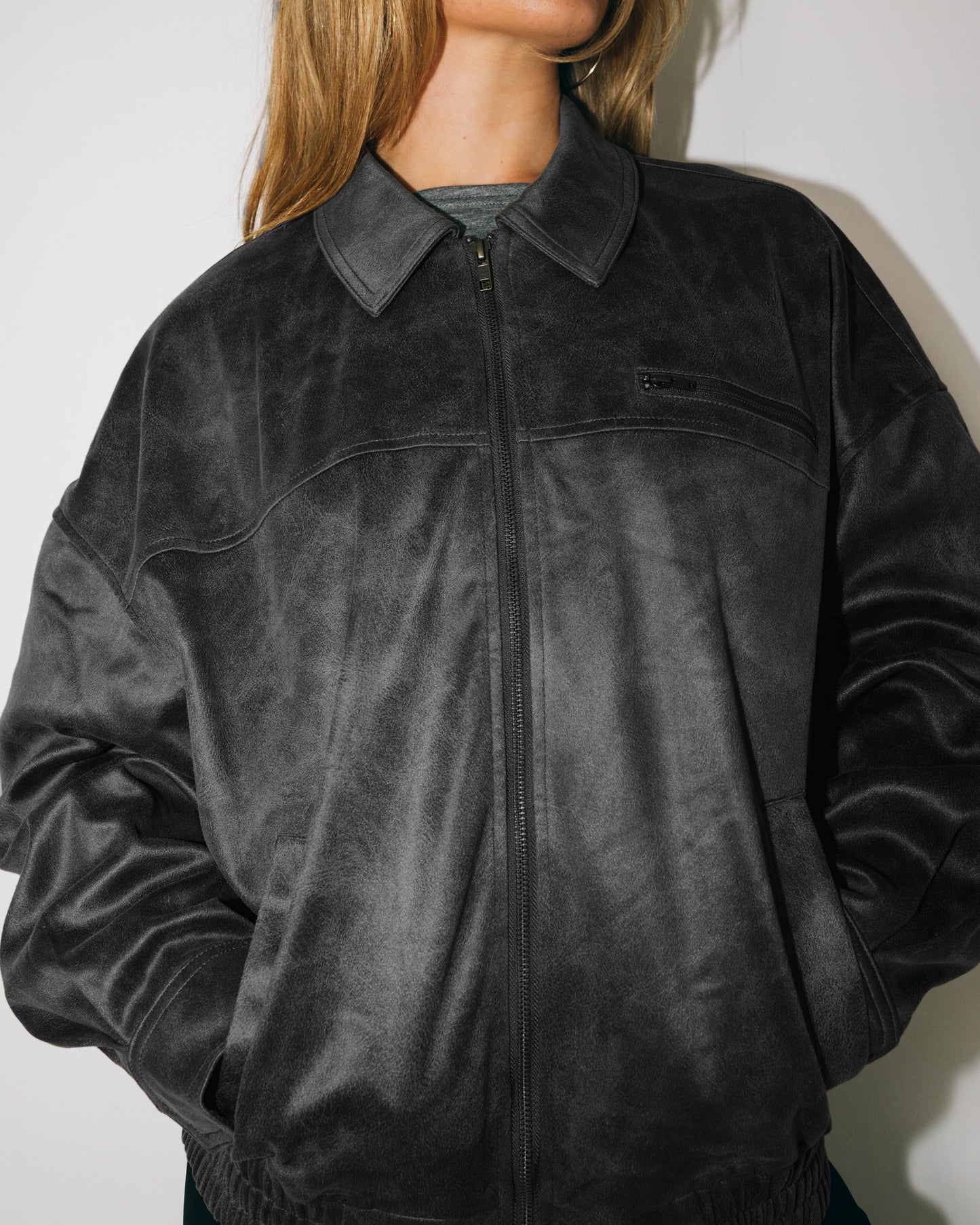BACK STREET FAUX LEATHER JACKET