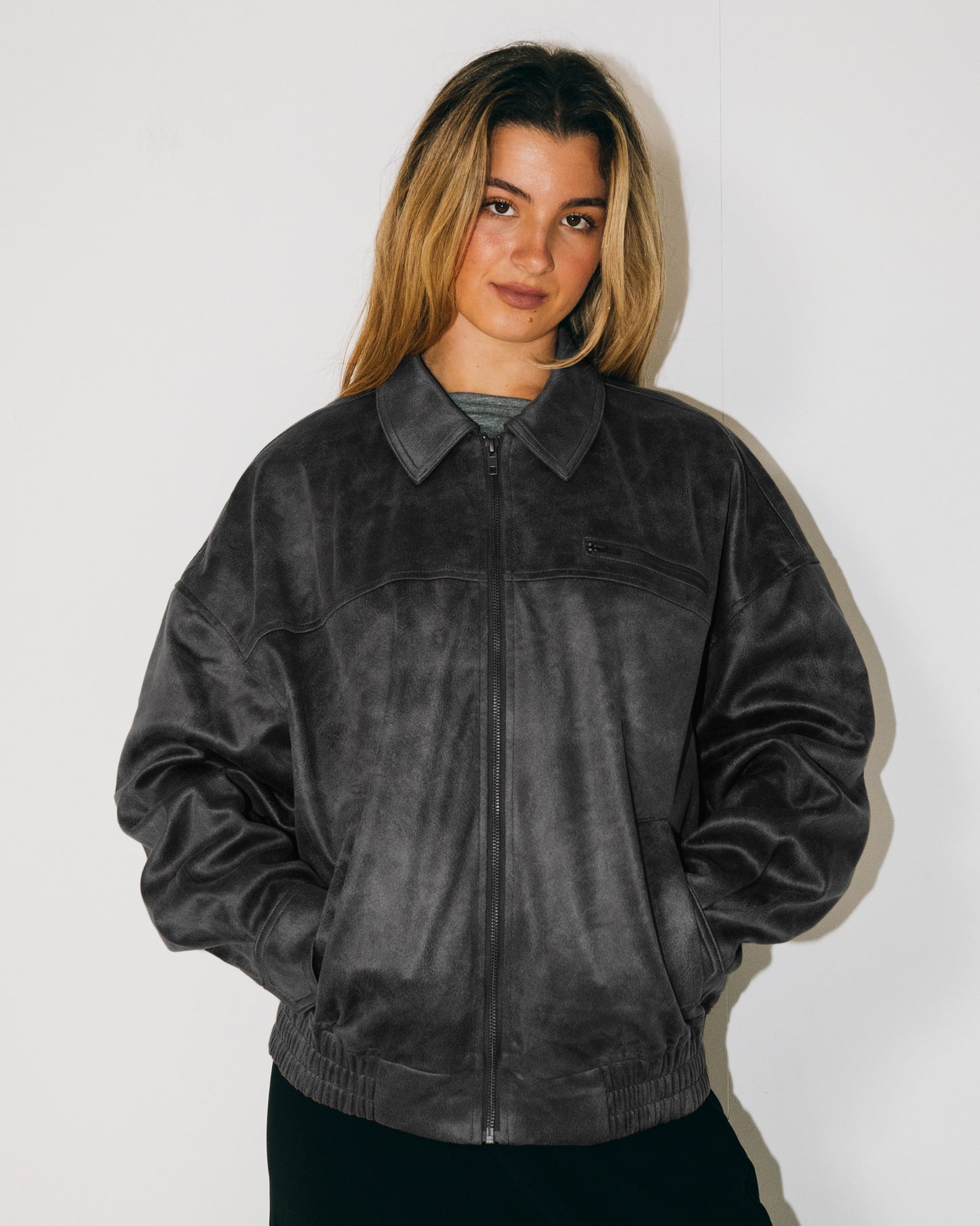 BACK STREET FAUX LEATHER JACKET
