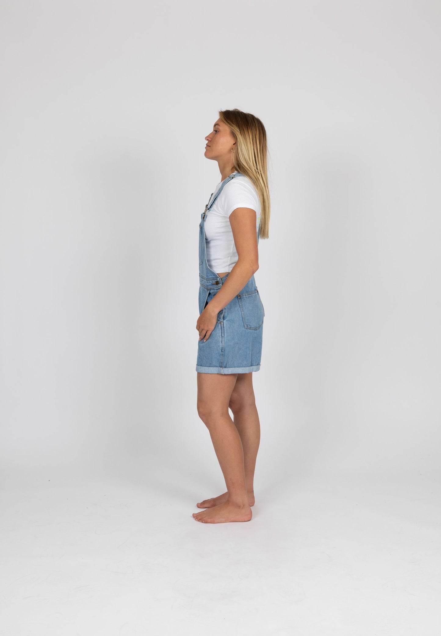 ACE DENIM OVERALL SHORTS