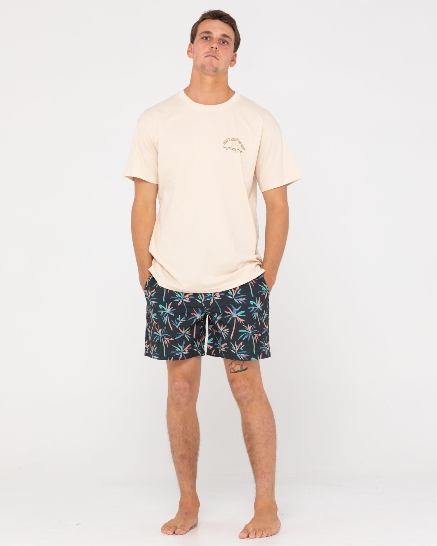 PSYCHE PALMS ELASTIC BOARDSHORT