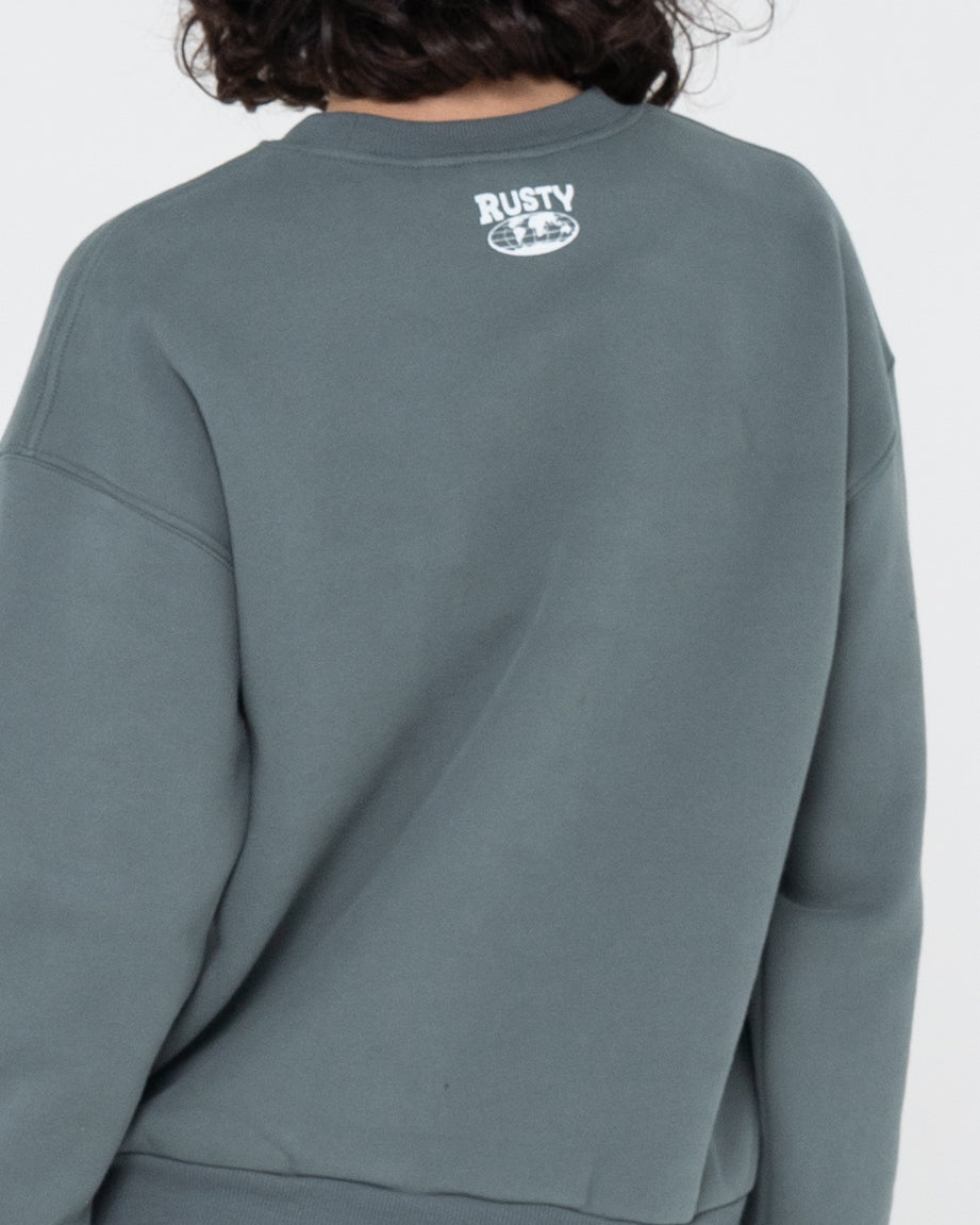 BUSY LIVING RELAXED CREW FLEECE