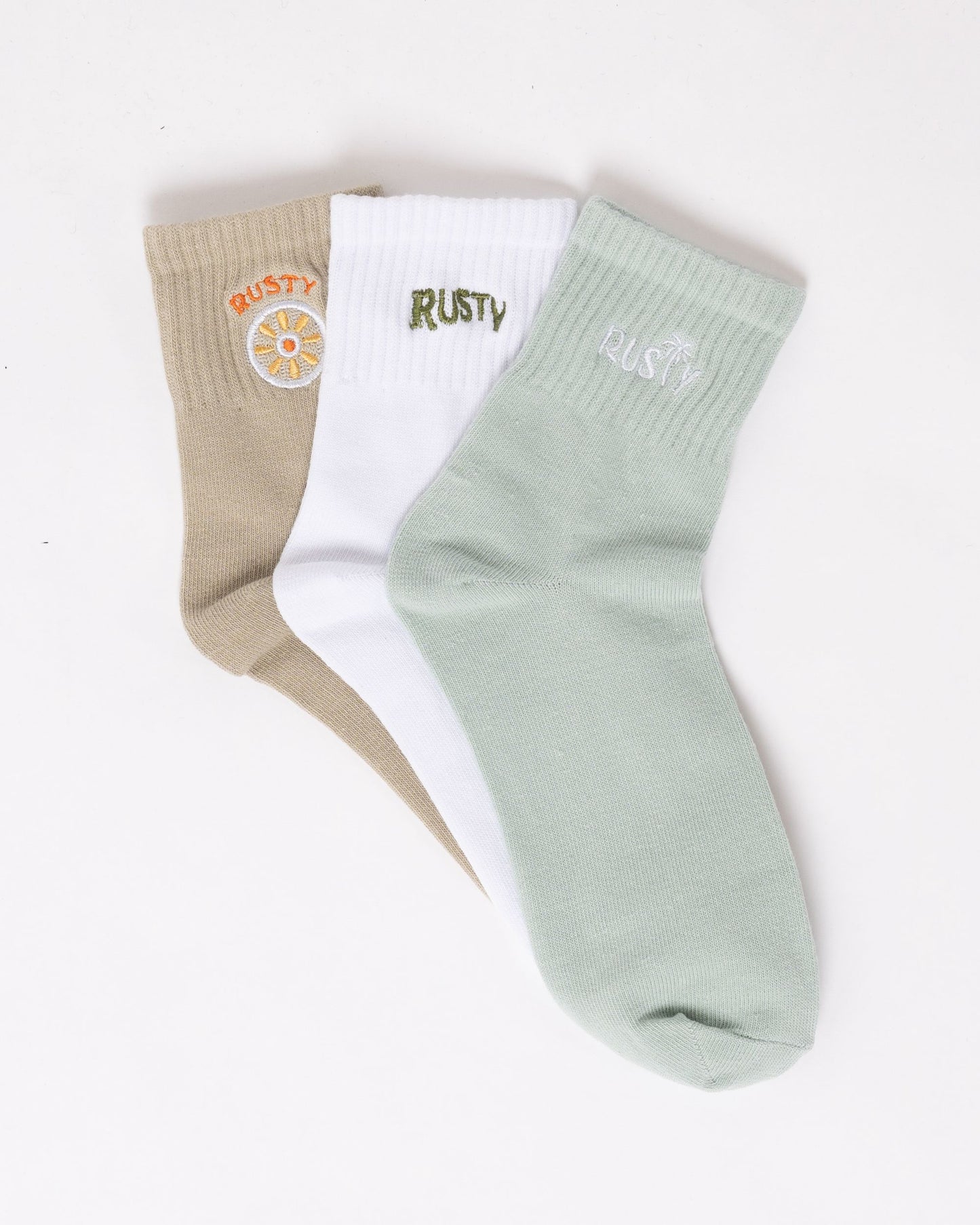 FANCY DAY CREW 3-SOCK PACK