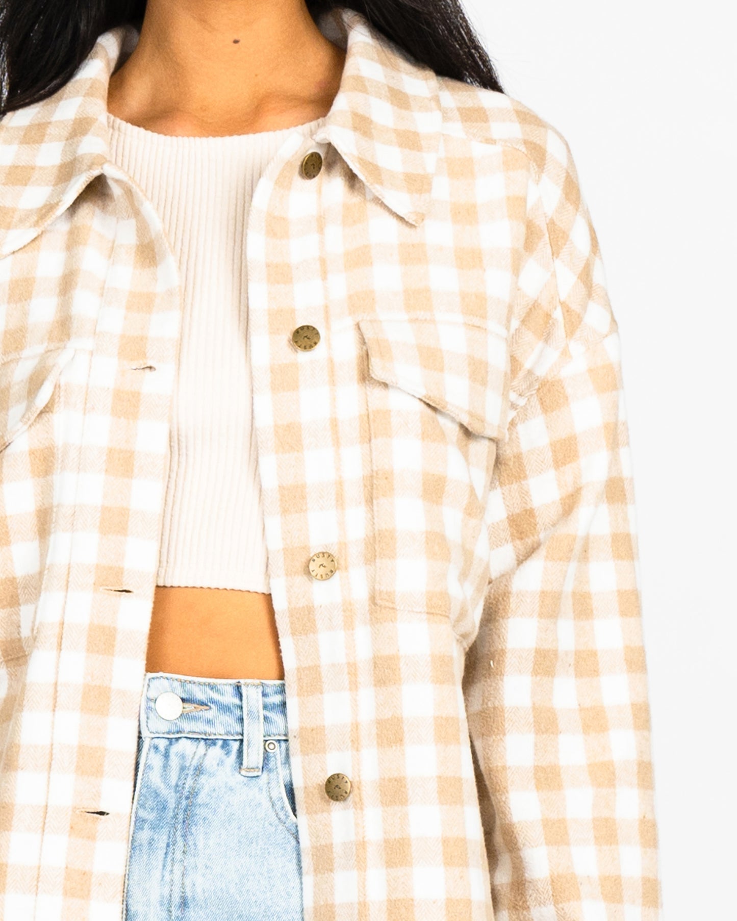 CHECKED OUT OVERSIZED SHIRT
