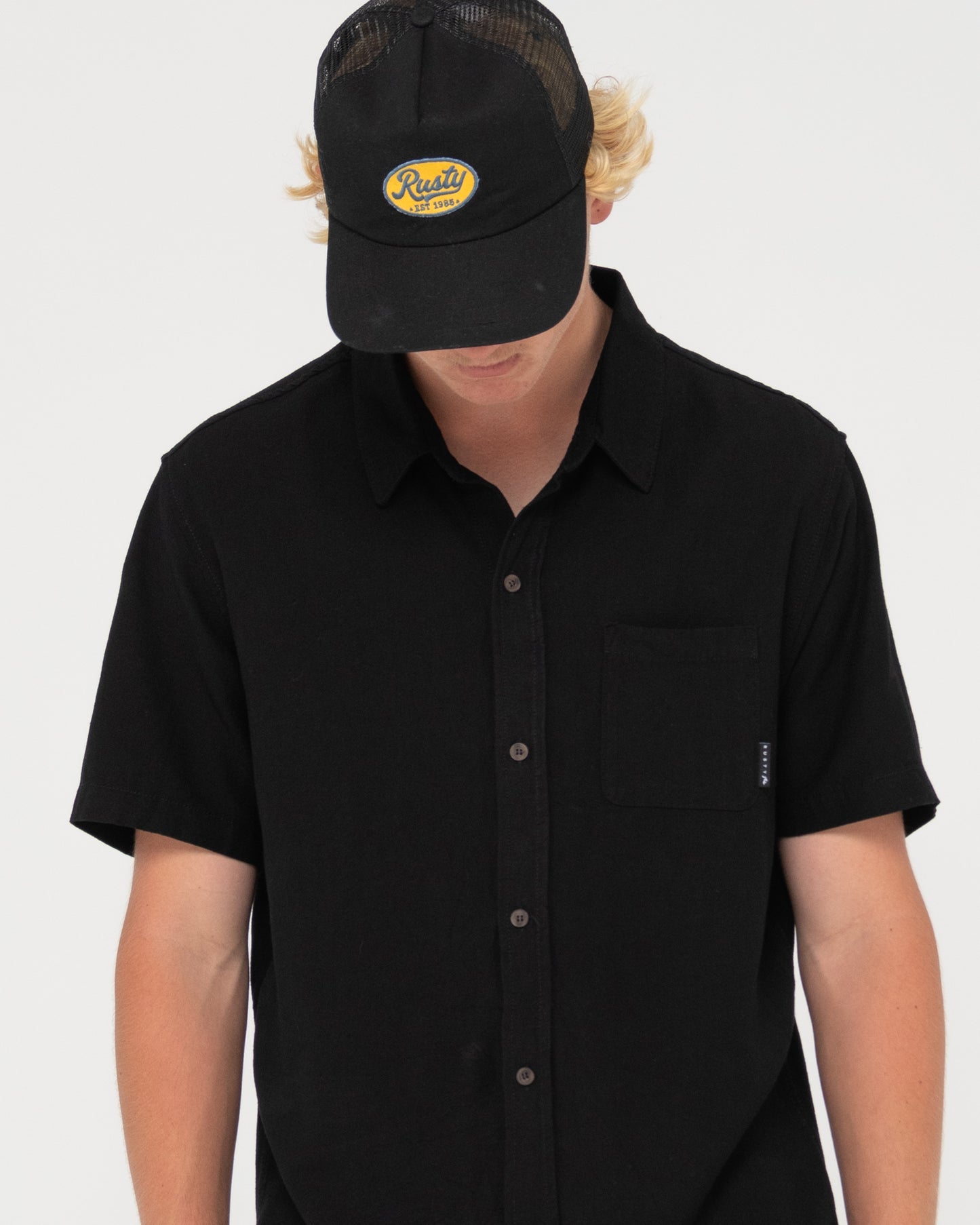 OVERTONE SHORT SLEEVE LINEN SHIRT