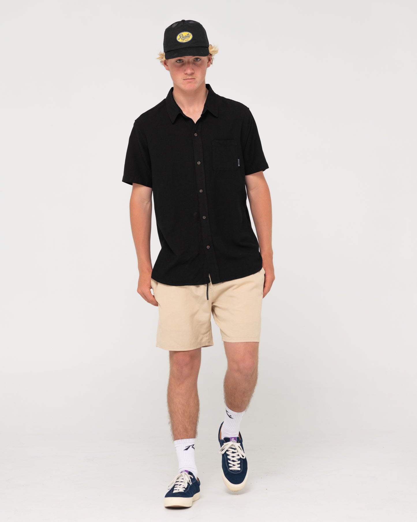 OVERTONE SHORT SLEEVE LINEN SHIRT