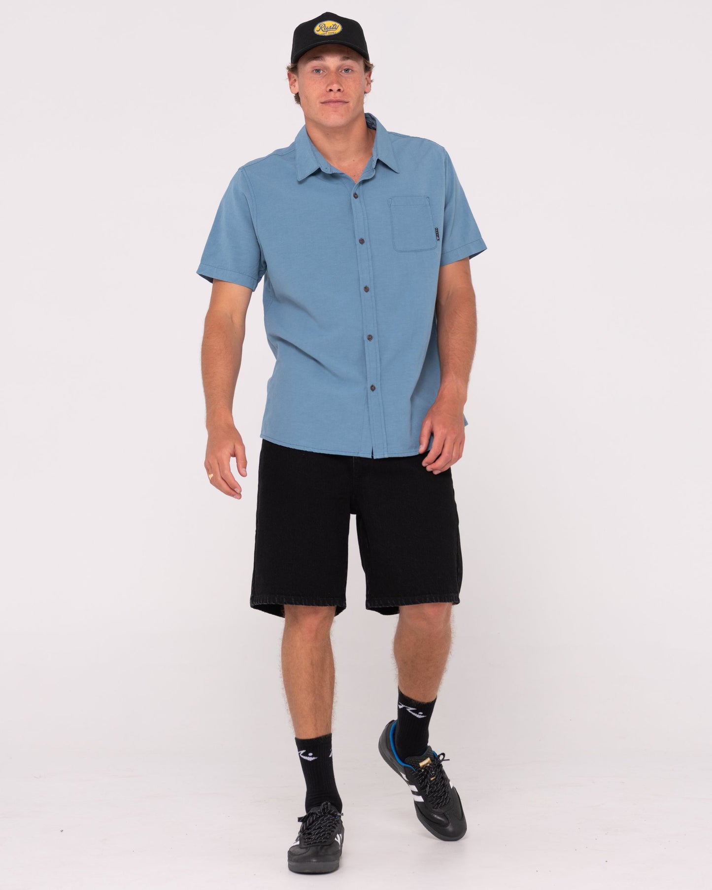 OVERTONE SHORT SLEEVE LINEN SHIRT