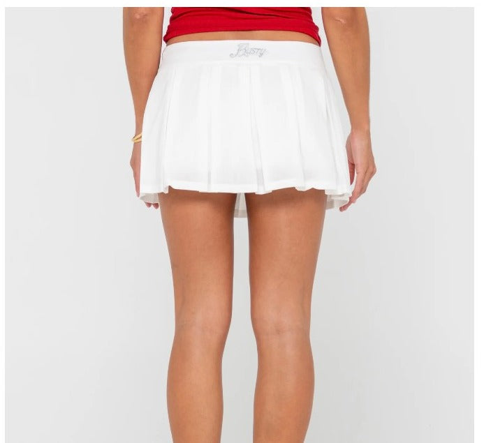 LUV ONE PLEATED LOW RISE MINI SKIRT