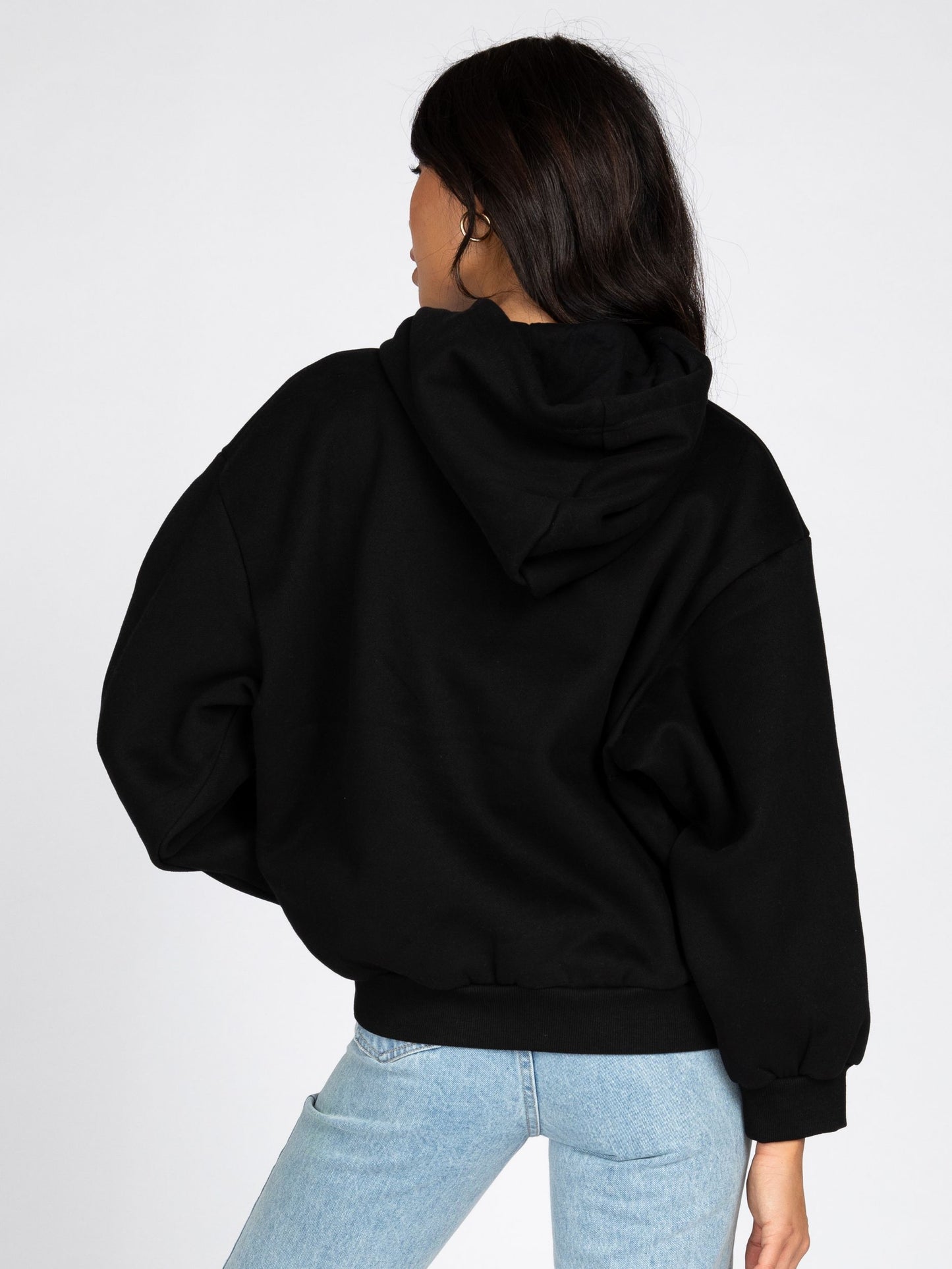 RUSTY SCRIPT OVERSIZE HOODED FLEECE