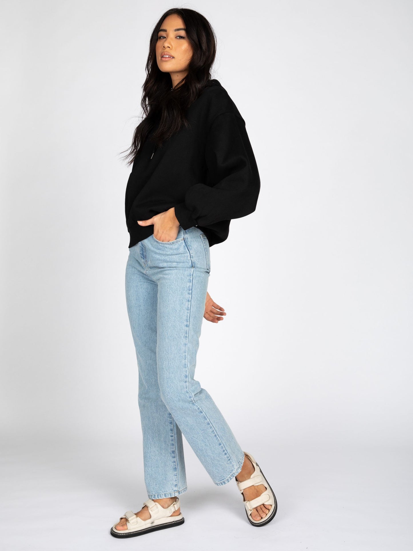 RUSTY SCRIPT OVERSIZE HOODED FLEECE
