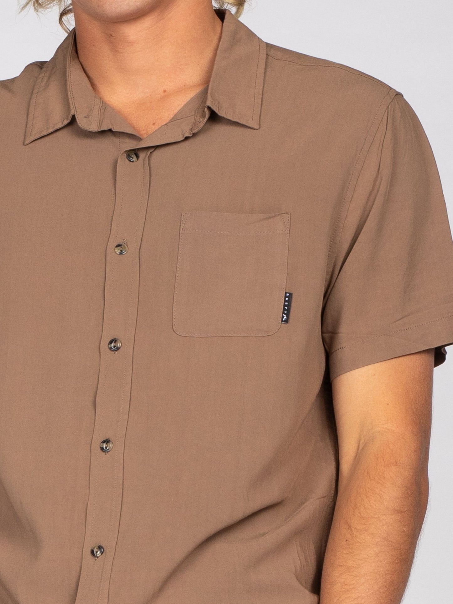 RAZOR BLADE SHORT SLEEVE RAYON SHIRT