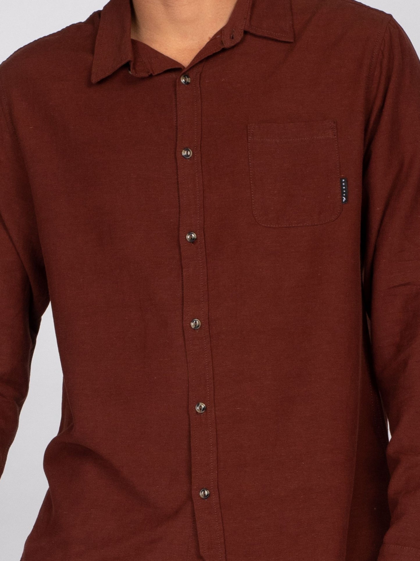 OVERTONE LONG SLEEVE LINEN SHIRT