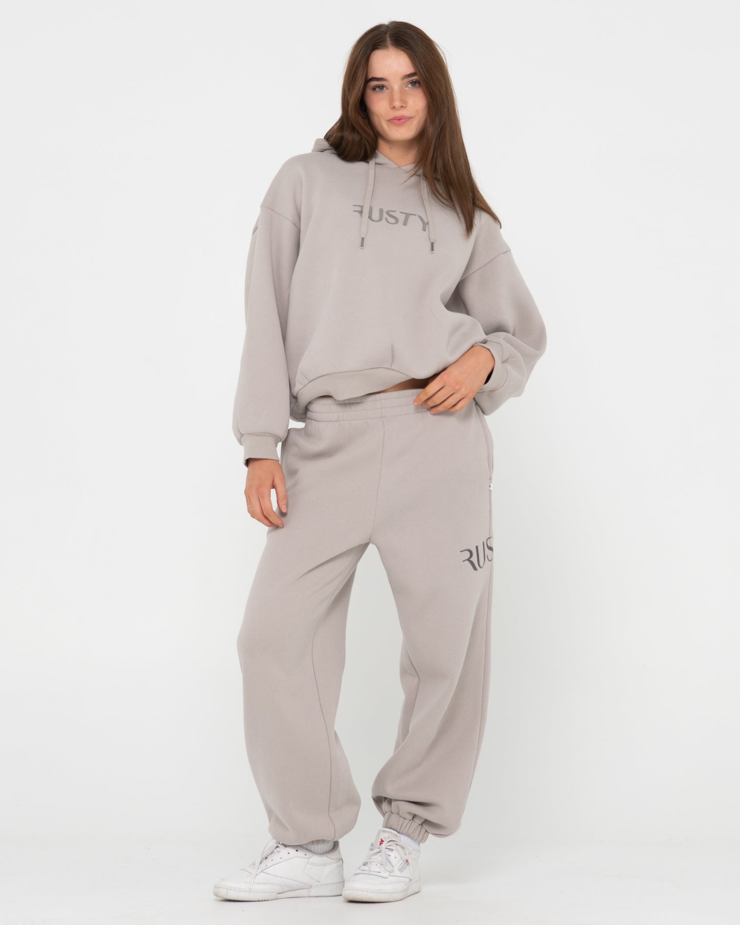 RUSTY SIGNATURE OVERSIZE HOODED FLEECE