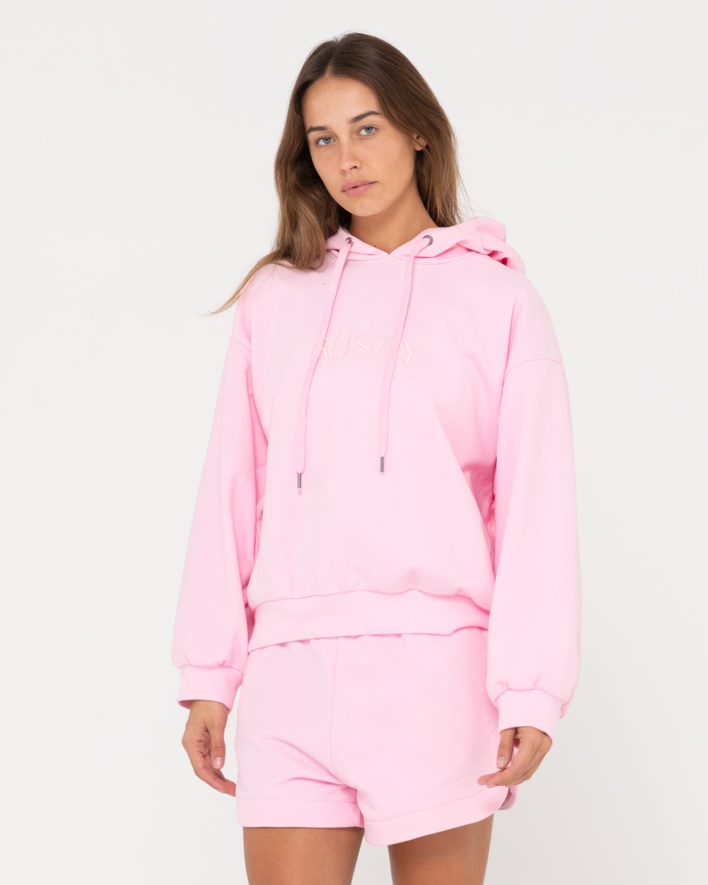 RUSTY SIGNATURE OVERSIZE HOODED FLEECE