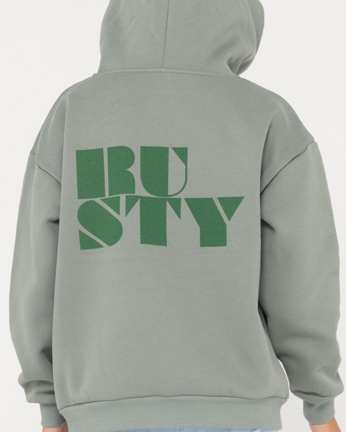 RUSTY CODE OVERSIZE ZIP HOODED FLEECE
