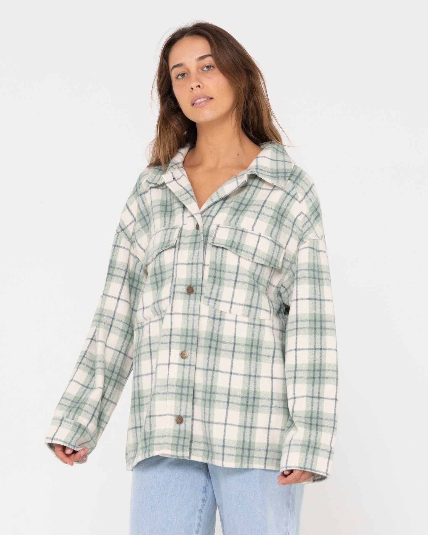 STEMMING LONG SLEEVE PLAID OVER SHIRT
