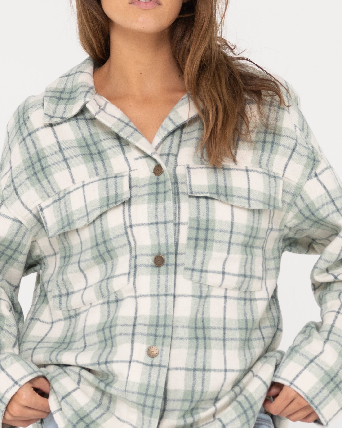 STEMMING LONG SLEEVE PLAID OVER SHIRT