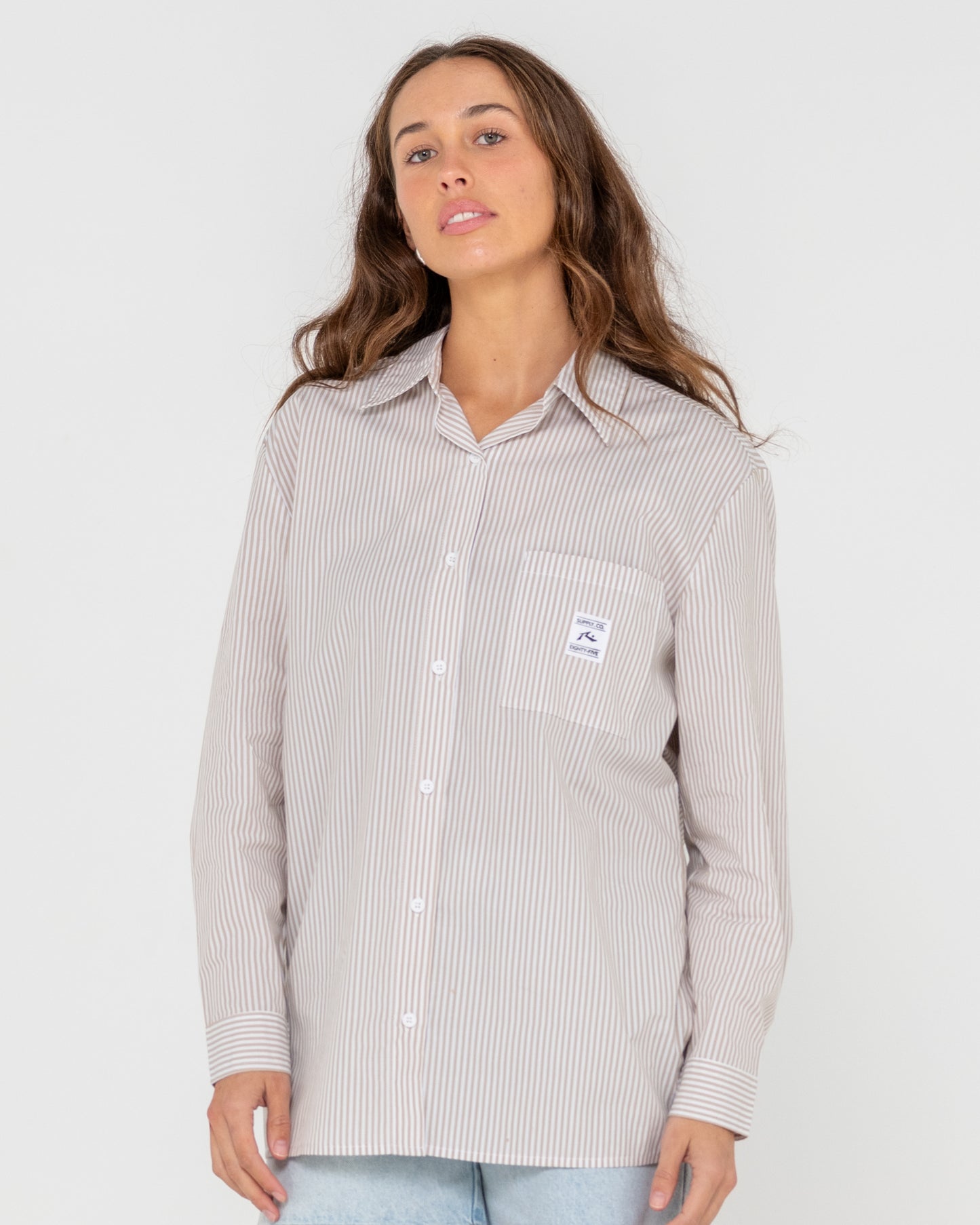 MYKONOS STRIPE OVERSIZED SHIRT