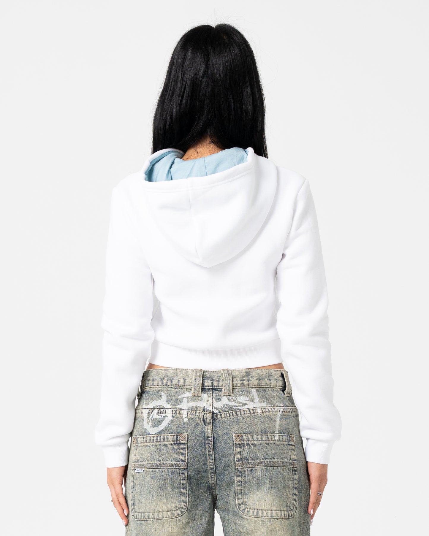 MCCOP CROP ZIP THRU HOODED FLEECE