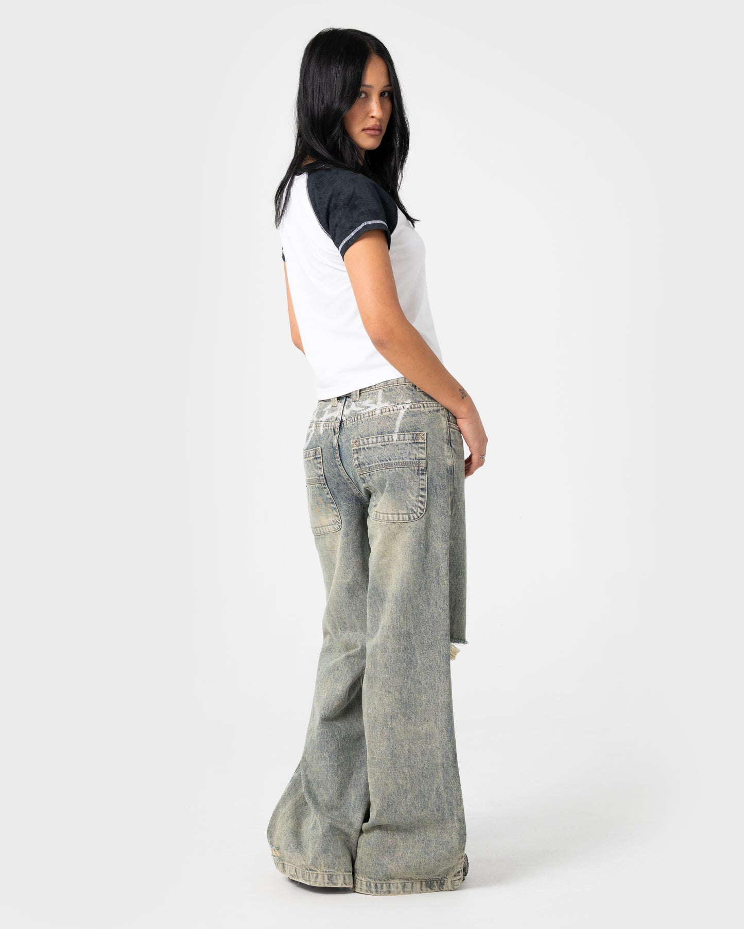 DIY WENDY WIDE LOW RISE WIDE LEG JEAN