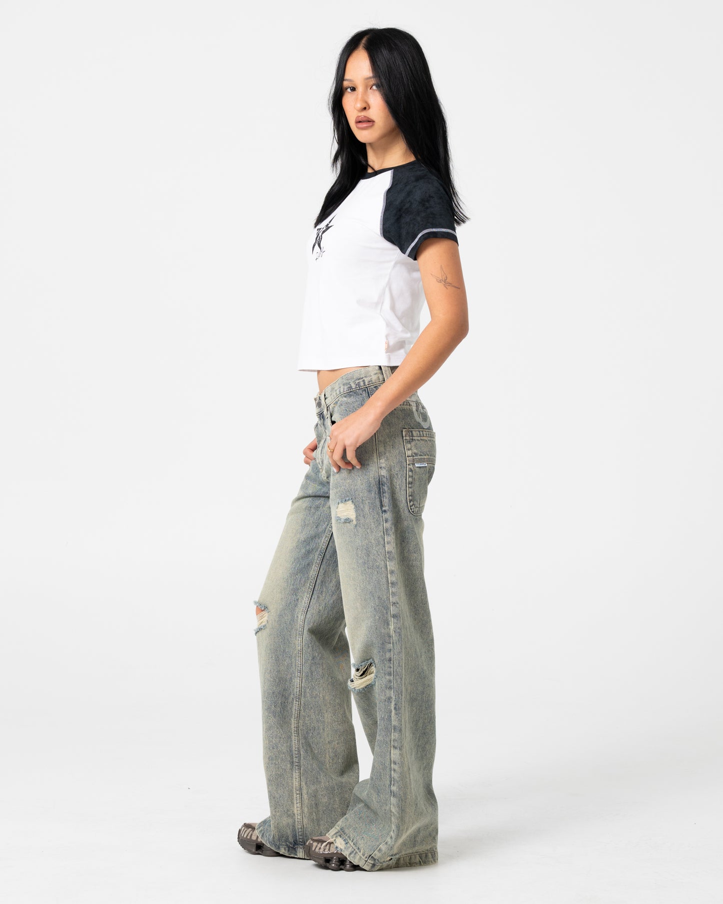 DIY WENDY WIDE LOW RISE WIDE LEG JEAN
