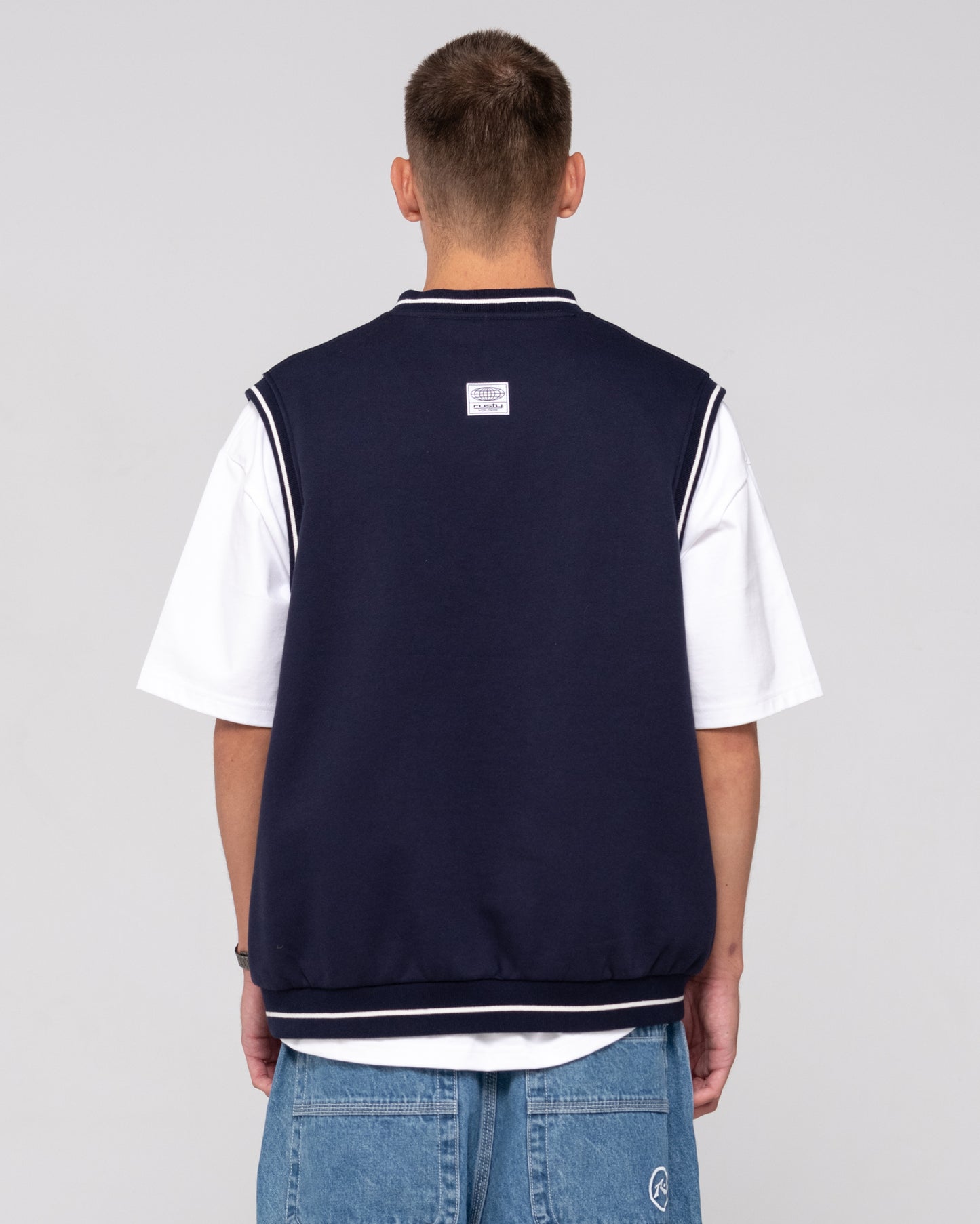 DROP TOP V NECK FLEECE VEST