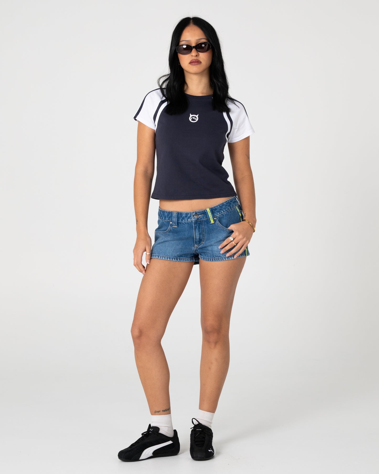 FLIP MOMMY LOW RISE MICRO MINI SHORT