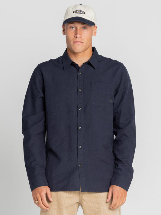 OVERTONE LONG SLEEVE LINEN SHIRT