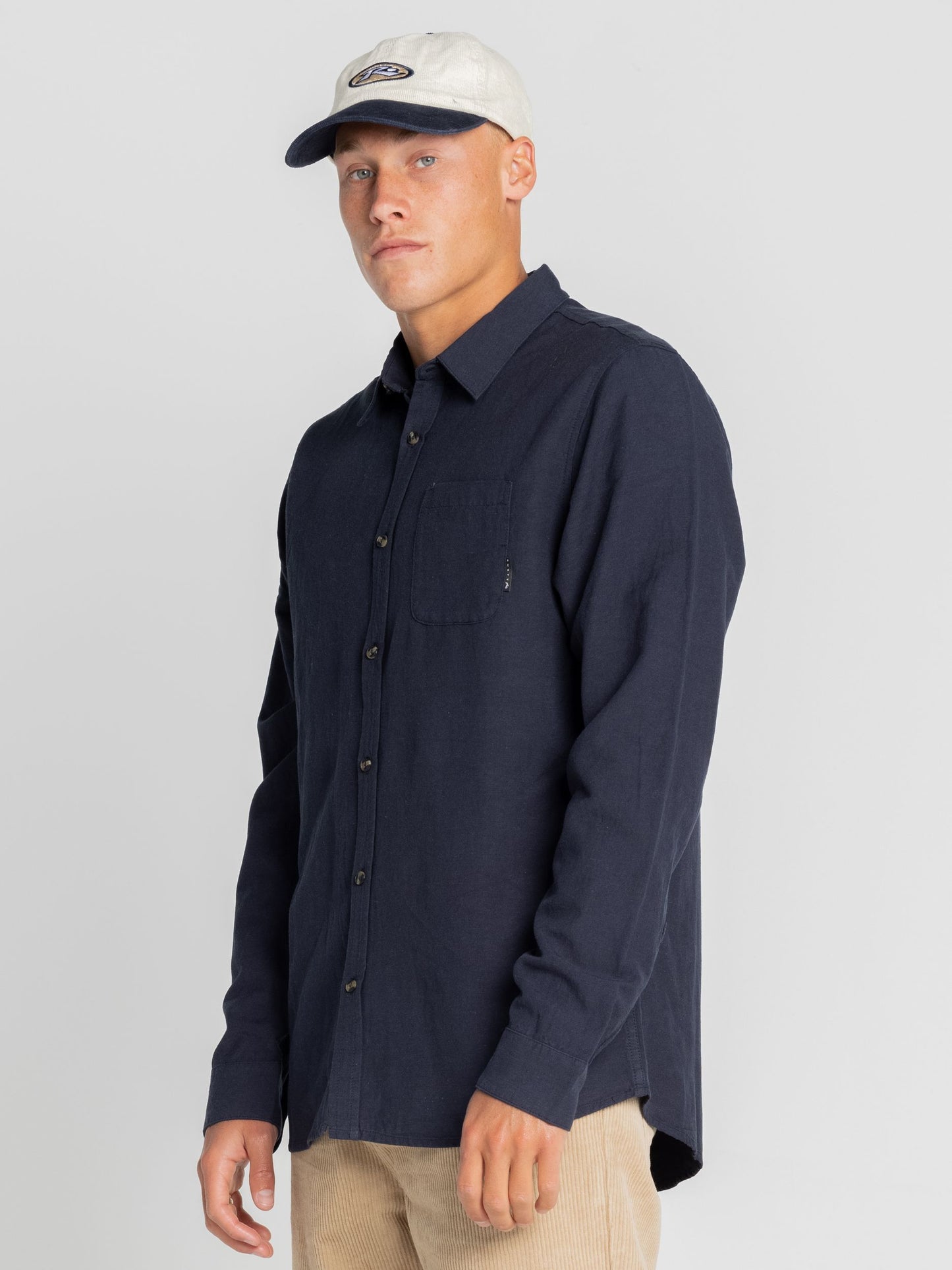 OVERTONE LONG SLEEVE LINEN SHIRT