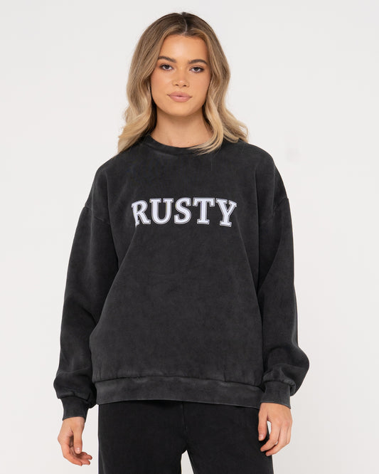 RUSTY OVERSIZE CREW FLEECE