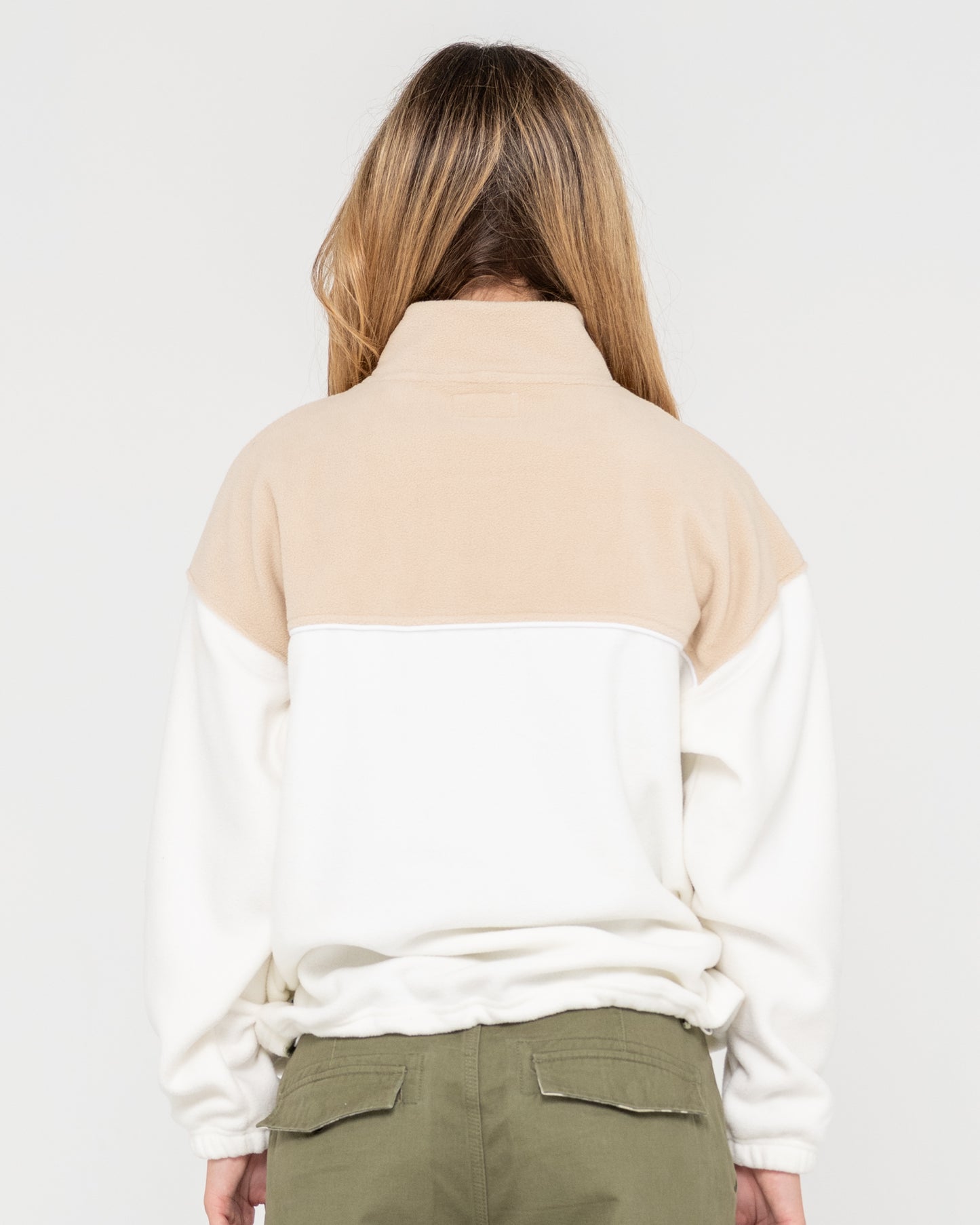 TONAL DIVISION HALF ZIP POLAR FLEECE
