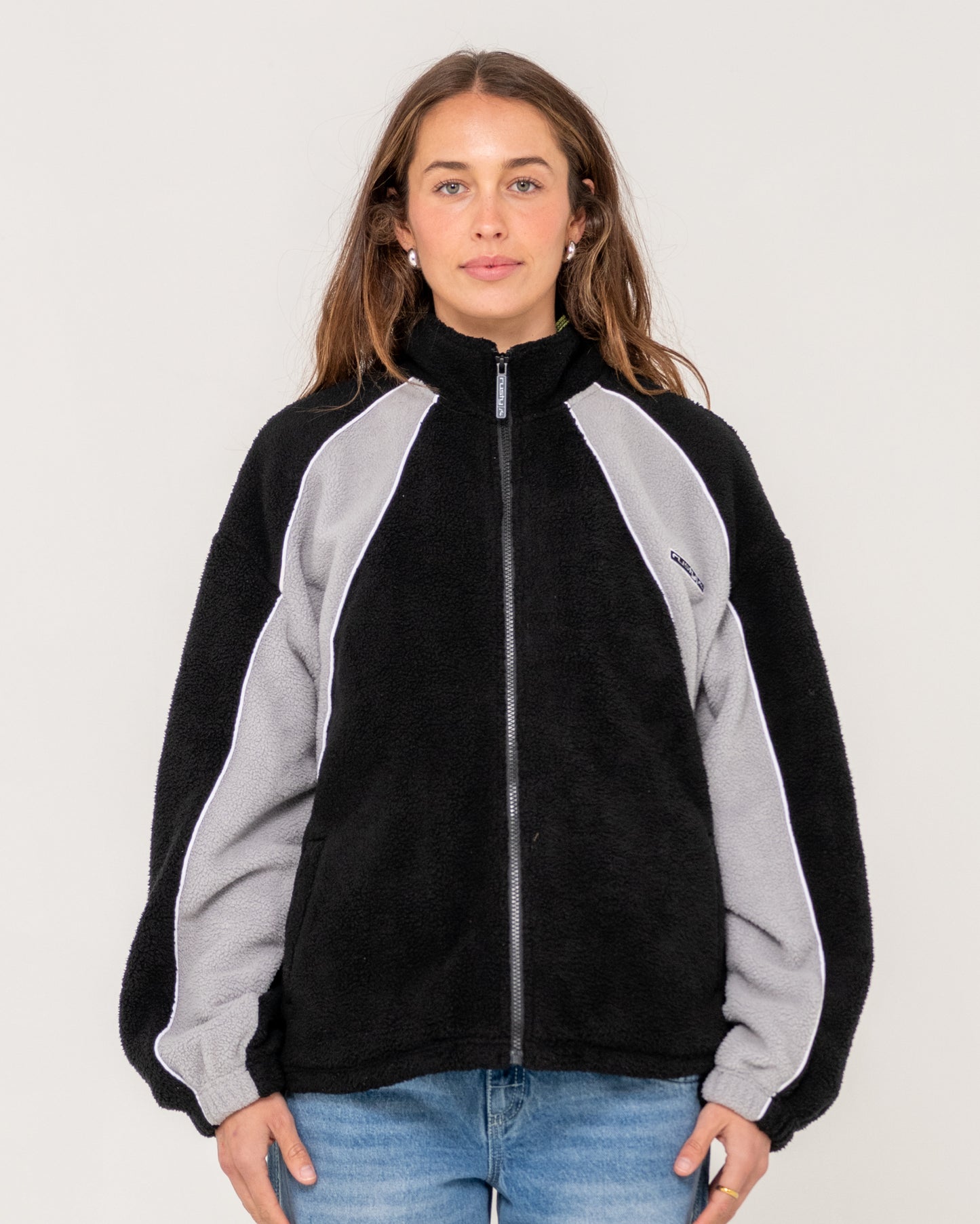 TWO TIDES ZIP THROUGH SHERPA FLEECE