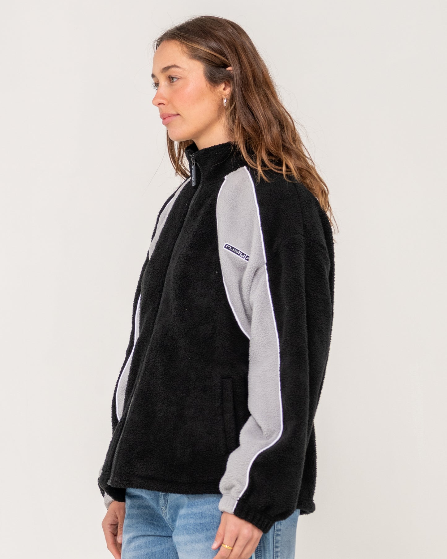 TWO TIDES ZIP THROUGH SHERPA FLEECE